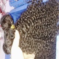 Wholesale kinky curly natural Brazilian Peruvian Indian human hair weave 10pcs/lot machine wefts 100g/pc big Sale