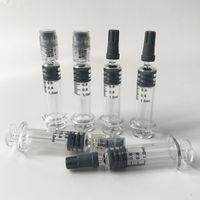 Injecteur de seringue en verre avec mesure MART TIP LUER HEAU LUER LOCK LUER LOCK 1ML Outils de remplissage d'huile pour toutes les cartouches Réservoir E-Cigarette Accessoires