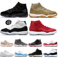 11 Shoes Mens 11s de basquete New Concord 45 Platinum Tint Space Jam Gym Red Win Como 96 XI Designer Sneakers Homens Esporte Sapatos
