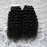 kinky curly Tape In Hair Extension 100% Human Hair 100G 40PC...