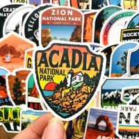50 pcs Mixed Car Stickers National Park For Skateboard Lapto...