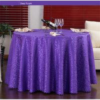 Multi Size Wedding Party Jacquard Polyester Fabric Solid Rou...