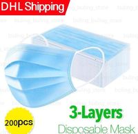 Wholesale Disposable Face Masks Thick 3-Layer Dustproof Earloop 2020 Mouth Masks Cover 3Ply Non-woven Disposable Mask Soft Breathable
