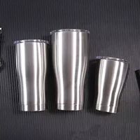 Stainless Steel Curve Tumbler 12oz 20oz 30oz Curving Silver ...