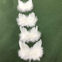 10 قطعة ملاك ريشة أجنحة للحرف أبيض البسيطة أجنحة الملاك، diy حزب هدية الديكور الطفل التصوير الدعامة