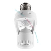 PIR INDUCT INFRARED Sensor ruchu E27 Lampa LED uchwyt Podstawowy + Adapter Socket Socket Socket dla 3W - 60 W BARB
