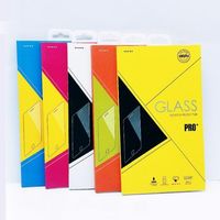 Borde colorido Paquete de venta al por menor Cajas de embalaje para vidrio templado 9H Protector de pantalla para iphone XR XS MAX XS X 8 Plus S7 Edge
