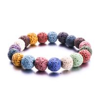 8MM 10MM Colorido Lava Stone Beads Bracelet Diy Aromatherapy Esencial Difusor de aceite pulsera
