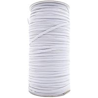 100 jardas de comprimento 1/4 de polegada Largura trançado elástico Branco Elastic Cord pesado estiramento alta elasticidade Knit Band para Sewi