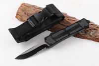 Special Offer Black Handle AUTO knife Single Edge Serrated D...