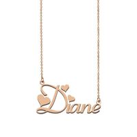 Diane Namenskette, individuell gestaltete Namenskette für Frauen Mädchen besten Freunde Geburtstag Hochzeit Weihnachten Mutter Tage Geschenk