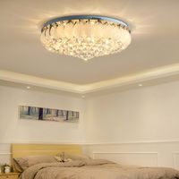 Modern crystal ceiling chandelier lights flush mount crystal...