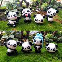 8pcs lot Garden Decoration Cute Panda Figurine Miniature Ani...