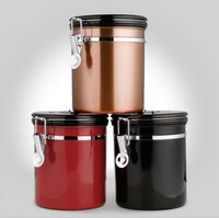 주방 스테인레스 스틸 배기 커피 콩 보존 봉인 탱크 식품 보호기 및 저장 용기 주방 저장 및 oranagization