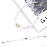 luxury designer jewelry women necklaces pearl beaded necklaces for girl high-end elegant choker necklace and bracelets suit fine jewelry