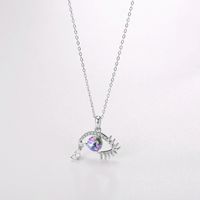 Fashion-925 Sterling Silver Charming Eyes Pendants Necklaces Original Crystal From Swarovski Necklaces For Women Jewelry