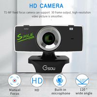USB 2.0 HD Webcam Camera Web Cam Cam con microfono microfono per computer PC Laptop Tab Conference Webcast
