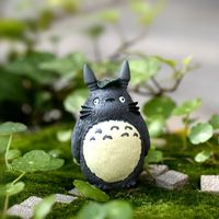 5 Adet / grup Anime Karikatür Mini Komşum Totoro Rakamlar Model Oyuncak Çocuklar Hediye için Reçine Peri DIY Mikro Manzara Şekil