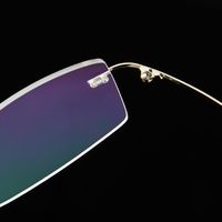 Al por mayor-aleación de titanio sin rebordes flexible vidrios ópticos del marco Hombre Mujer Miopía Eyeg marco prescripción de lentes sin marco Q858