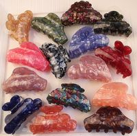 Marble Hair Claw Clip, Mixed Lot Plastic Resin Jaw Claw Hair...