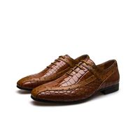 Mode Italiaanse heren schoenen lederen bruin gesneden teen oxford mannelijke schoenen mannelijke metalen bruisen tenen slip op paty schoen voor mannen zakelijke kantoor