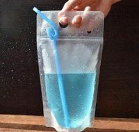 500 teile / los 450 ml Transparent Selbstversiegelte Kunststoff Getränkebeutel DIY Getränkebehälter Trinkbeutel Fruchtsaft Lebensmittel Aufbewahrungstasche