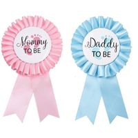 Sposa da essere Baby Shower Battesimo partito distintivo Happy Birthday papà di essere la mamma di essere Ribbon Badge regalo decorativo