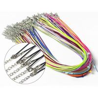 Восковая веревка прямые ожерелья шнуры 1.5 мм провод для DIY подвесные ожерелья с ожерелью 20 '' 100 шт. / Лот 20 цветов ювелирных изделий