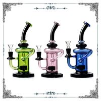 Recycler Bong Colorful Glass Smoking Water Pipes With Percol...