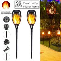 96LED Solar Power Fight Fight Light Membering Flame Garden Водонепроницаемый двор Светильник Свет Водонепроницаемый Солнечный Солнечный свет Для Украшения сада