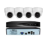 Ultra-4-Kanal HD-POE Netzwerk-Video-Sicherheitssystem für Innen H.265 + NVR mit 4-fach 3MP IR-Nachtsicht Innen-IP-Kamera