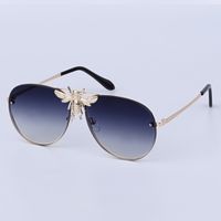Sunglasses de concepteur Abeille de luxe Fashion Sun lunettes Unisexe Métal Pilot Cadre 10 couleurs Pas de logo