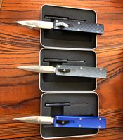 1 шт. D Ракета Дизайн авто тактический нож D2 атласная двойная Двойная копьевая точка Blade T6061 Ручка EDC карманные ножи подарок нож