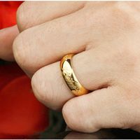 Fine Jewelry Mężczyźni Tungsten Carbide Pierścień Mężczyzna Moda Czarny Titanium Stalowe Pierścienie Dla Męskie Kobiety Władca Pierścień Pierścień