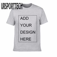 Ursporttech Индивидуальная мужская футболка для мужчин Распечатать свой собственный дизайн Высококачественная дышащая хлопковая футболка для мужчин плюс размер XS-3XL MX190710
