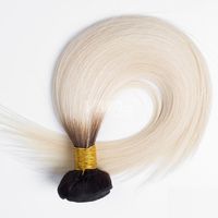 VMAE Brezilyalı Virgin Düz Atkı # 1B / İnsan saç örgüleri 60 Ombre Rengi İnsan Saç Uzantıları 3 Paketler Doğal Yumuşak iki sesi diker