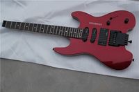 free shipping custom red headless electric guitar , SSH picku...
