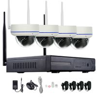 4CH Wireless CCTV-System 1080P 2MP NVR Innen-CCTV-Kamera IP-Sicherheitssystem Wifi Video Surveillance Kit