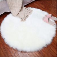 Plush Sheepskin Throw Rug Faux Fur Elegant Chic Style Cozy S...