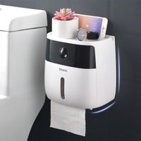Seidenpapier-Kasten-Halter der Wand befestigte Toilettenpapierspender Kreative Plastikbox Bad Toilettenpapier-Halter-Speicher