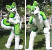2019 Factory sale new green husky fursuit Mascot Costume plu...