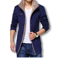 Casaco de lã de inverno casaco homens casacos e casacos slim ajuste homens windbreaker de alta qualidade trench casaco plus tamanho 2018 venda quente jaqueta