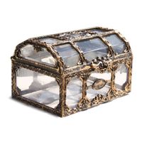 Plastikowe pudełko do przechowywania Metal Lock Treasure Cheat Biżuteria Moda Przypadki Mini Uchwyt Biżuteria Storage Box Piękny ornament