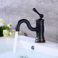 1 unids cuenca faucet cascada antiguo durable vintage fregadero latón lavabo grifo caliente y frío para cocina baño