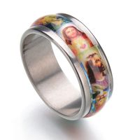 Großhandels100pcs Mix Lot Jesus Christus Bibel-Edelstahl-Ringe für Männer Frauen religiösen Ring Brand new drop