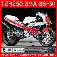 Kropp för Yamaha TZR-250 3MA TZR250 88 89 90 91 118HM.16 TZR250RR Pearl White Hot TZR250 RS RR YPVS TZR 250 1988 1989 1990 1991 Fairing Kit