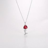 Fashion-925 Sterling Silver Fish Shape Necklaces Original Crystal From Swarovski Pendants Necklaces For Women Jewelry
