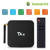 Android 9.0 TV Box TX6 4GB RAM 32GB Wifi Allwinner H6 Quad Core USD3.0 4K HD Support Google Player Tanix