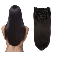 Remy Clip in Hair Extensions for Women Beauty Long Silky Str...