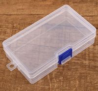 보석 귀걸이 장난감 컨테이너 SN852을위한 플라스틱 투명 스토리지 박스 작은 액세서리 상자 플라스틱 잠금 상자를 비 웁니다